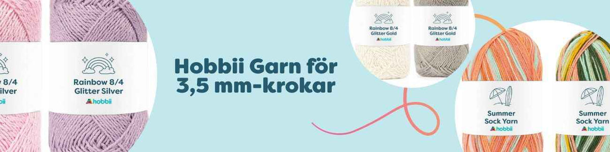 Hobbii Garn för 3,5 mm-krokar