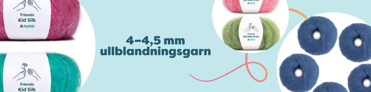 4–4,5 mm ullblandningsgarn