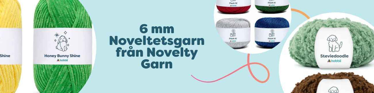 6 mm Noveltetsgarn från Novelty Garn