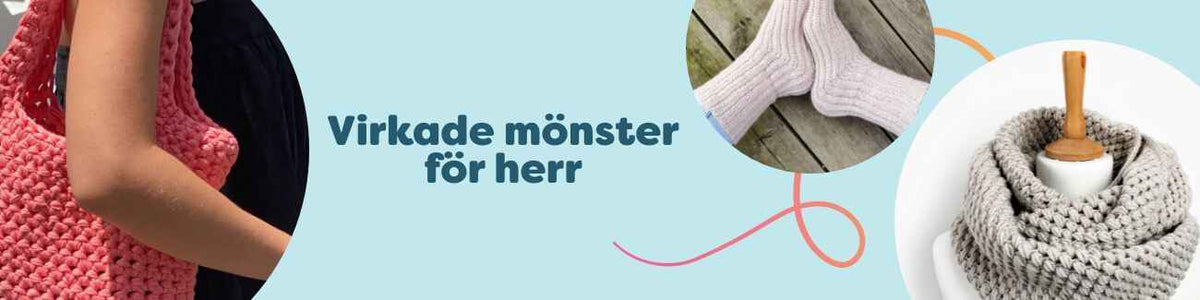 Virkade mönster för herr