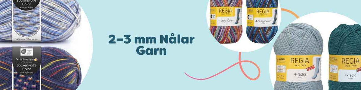 2–3 mm Nålar Garn