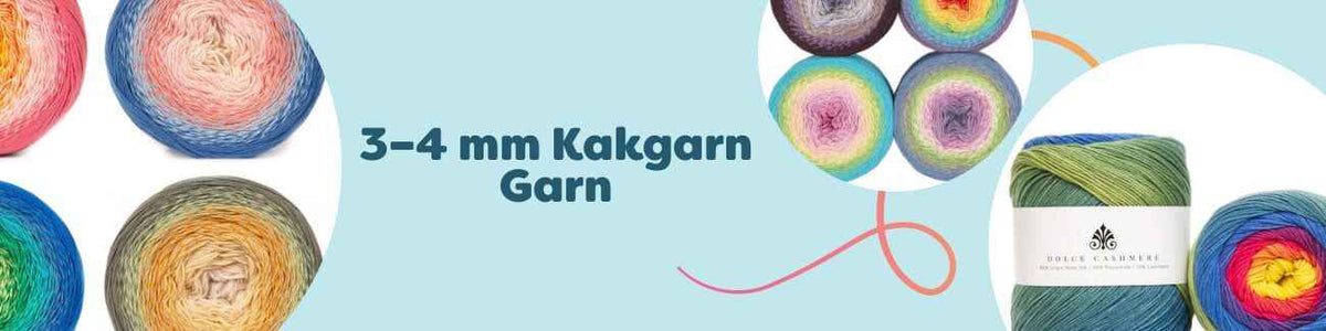 3–4 mm Kakgarn Garn