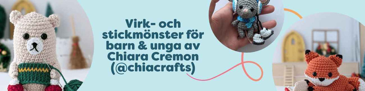Virk- och stickmönster för barn & unga av Chiara Cremon (@chiacrafts)