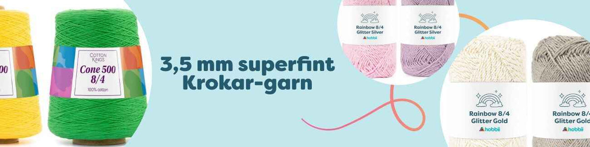 3,5 mm superfint Krokar-garn
