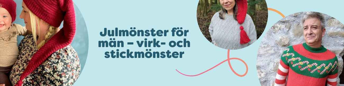 Julmönster för män – virk- och stickmönster