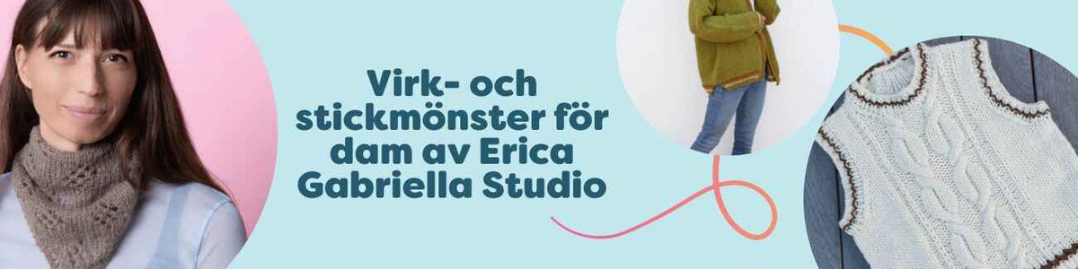 Virk- och stickmönster för dam av Erica Gabriella Studio