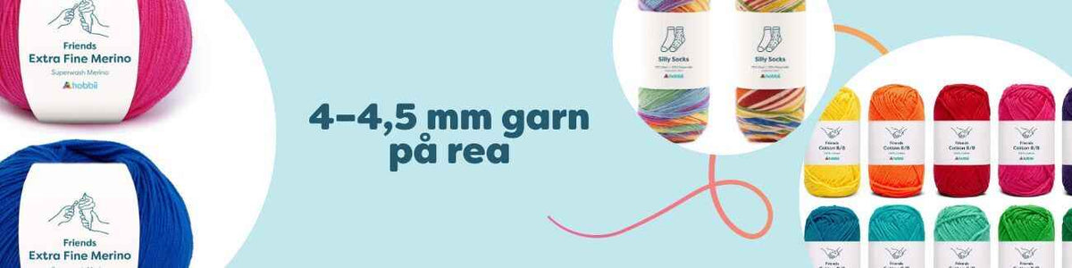 4–4,5 mm garn på rea