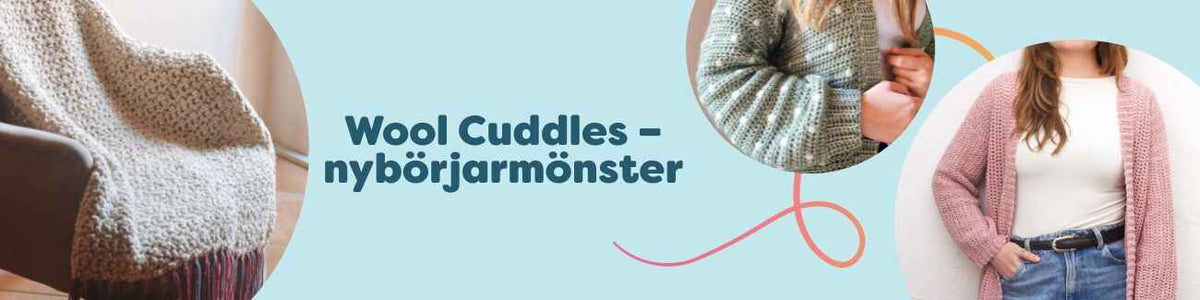 Kofta och mjuk ullfilt ur kollektionen Wool Cuddles – nybörjarmönster; enkla projekt för stickning och virkning.
