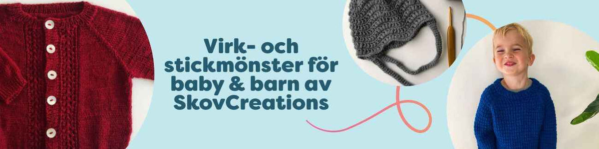 Virk- och stickmönster för baby & barn av SkovCreations