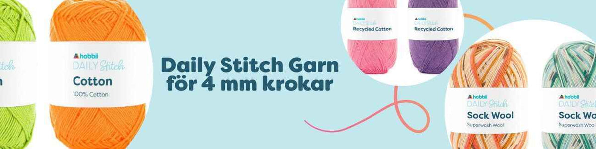 Daily Stitch Garn för 4 mm krokar