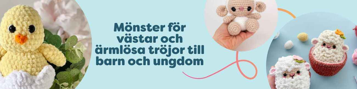 Barn och tonåring i stickad/virkad väst och ärmlös tröja i mjukt garn, lager-på-lager-stil - Hobbii
