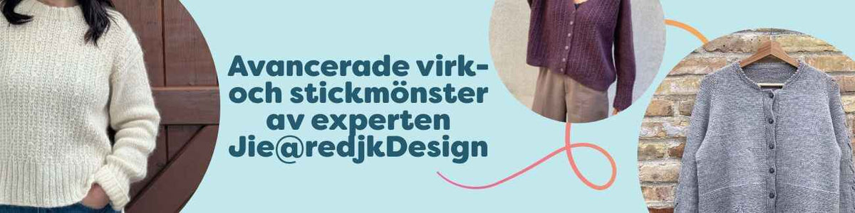Avancerade virk- och stickmönster av experten Jie@redjkDesign