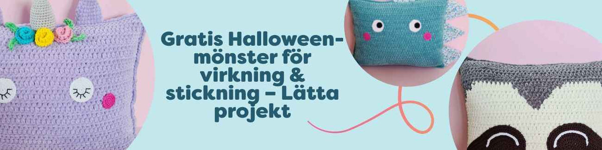 Gratis Halloweenmönster för virkning och stickning