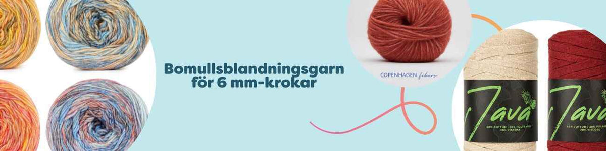 Färgglada nystan av bomullsblandningsgarn för 6 mm-virknålar, perfekt för tröjor, filtar och amigurumi – Hobbii