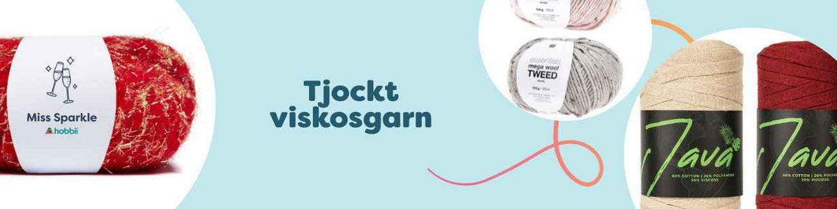Tjockt viskosgarn