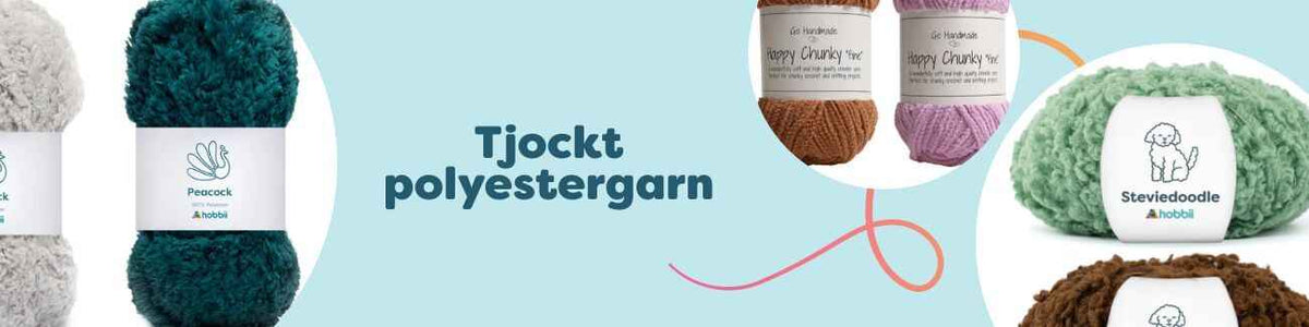 Tjockt polyestergarn i klara färger – mjukt chenillegarn för virkning och stickning, perfekt till filtar, kuddar och amigurumi.
