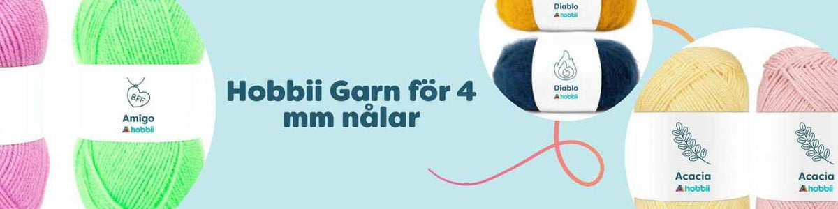 Hobbii Garn för 4 mm nålar
