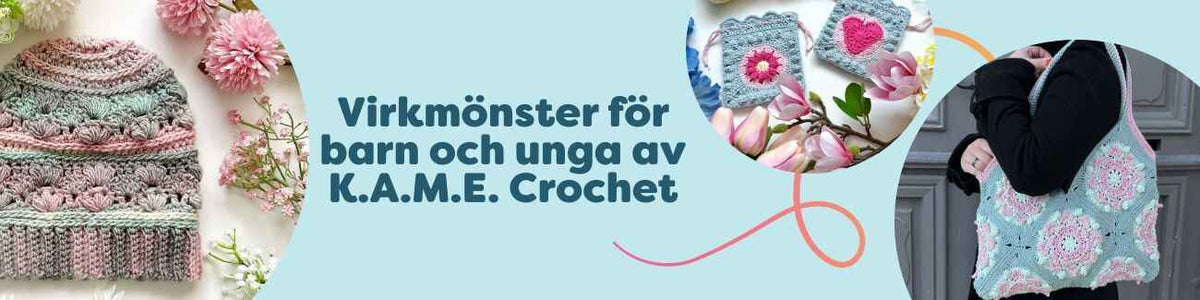 Virkmönster för barn och unga av K.A.M.E. Crochet