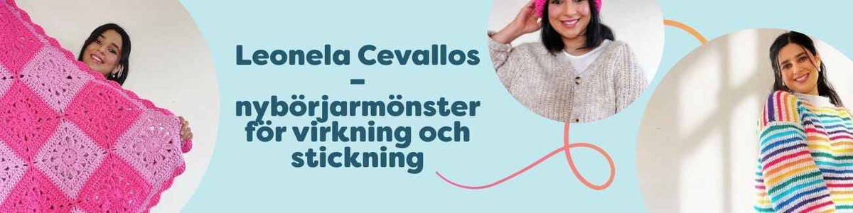 Leonela Cevallos – nybörjarmönster för virkning och stickning