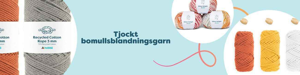 Tjockt bomullsblandningsgarn
