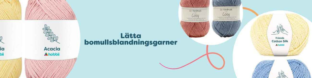 Lätta bomullsblandningsgarner
