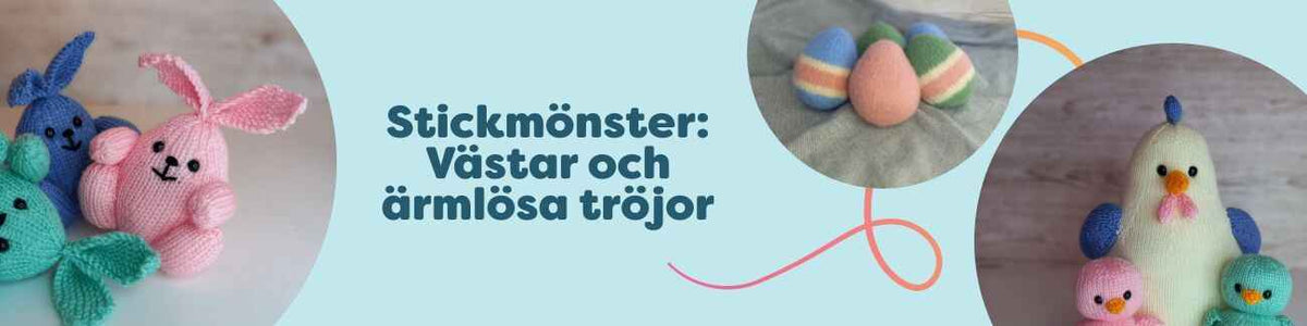 Stickmönster: Västar och ärmlösa tröjor