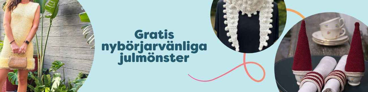 Gratis julmönster för virkning och stickning