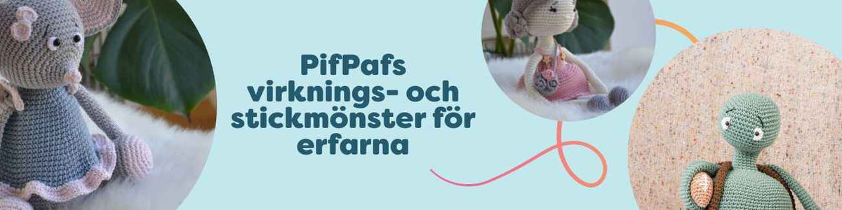 PifPafs virknings- och stickmönster för erfarna