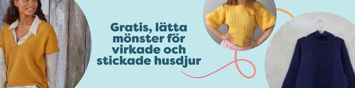 Gratis virkmönster och stickmönster för husdjur