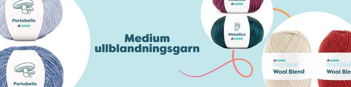 Medium ullblandningsgarn