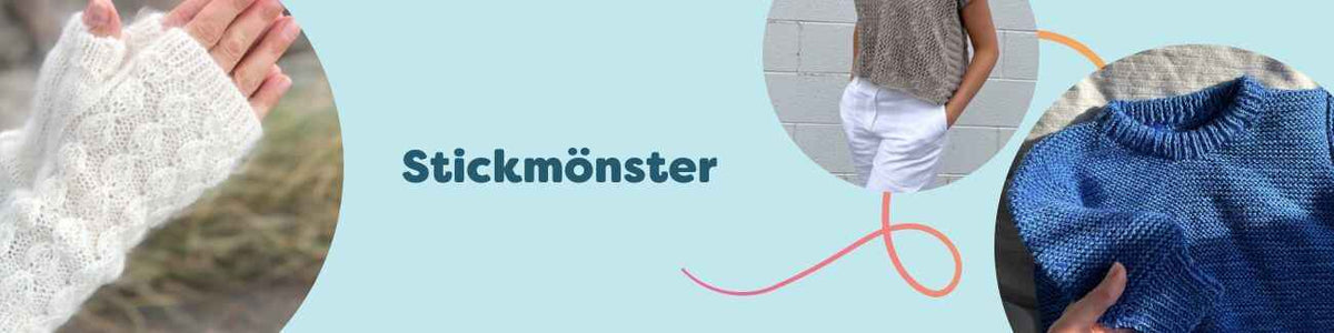 Stickmönster från Hobbii: tröjor, toppar, halsdukar, handledsvärmare och babyplagg i olika stilar och svårighetsgrader.