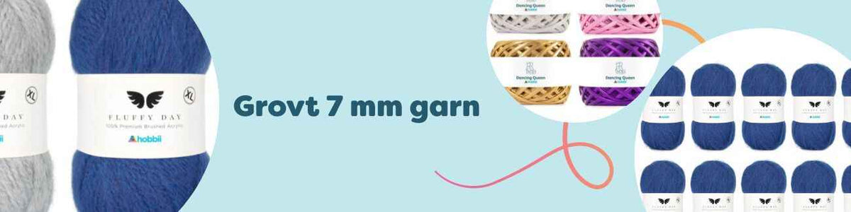 Grovt 7 mm garn