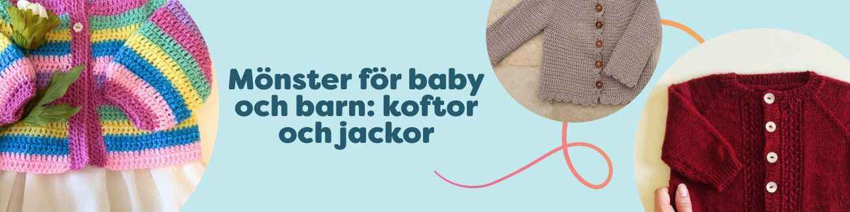 Mönster för baby och barn: koftor och jackor