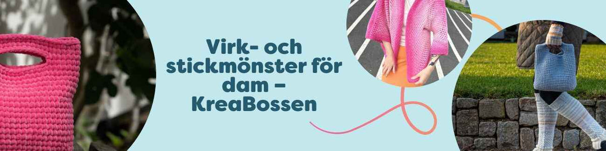 Virk- och stickmönster för dam – KreaBossen