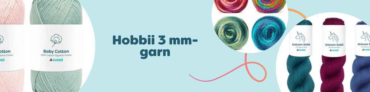 Hobbii 3 mm-garn