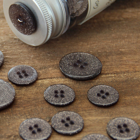 

Glitter Knappar - Svarta - Flera Storlekar - Go Handmade
5