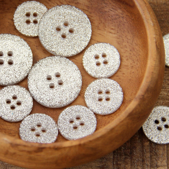 

Glitter Knappar - Silver - Flera Storlekar - Go Handmade
5