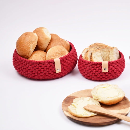 Crochet Christmas Bread Basket
