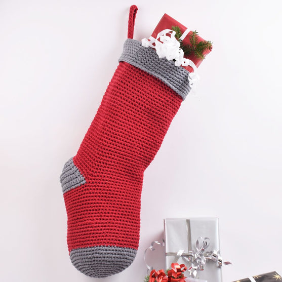 

Virkad Ribbon Julstrumpa
1