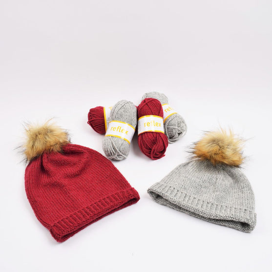 

Reflective Knit Hat - Short and long version
1