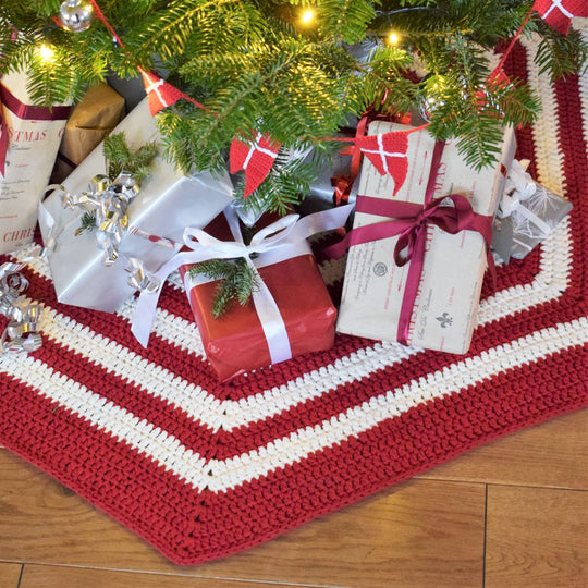 Virkad Julgransmatta - Ribbon