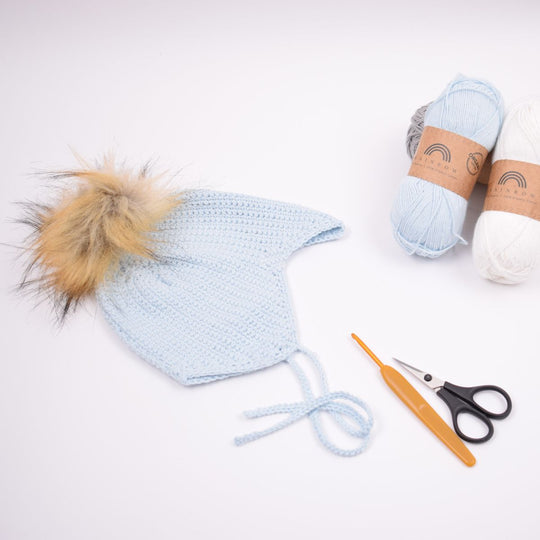 Virkad babymössa - Bomull