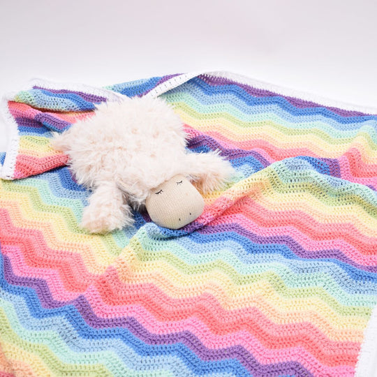 Virkad Rainbow Babyfilt