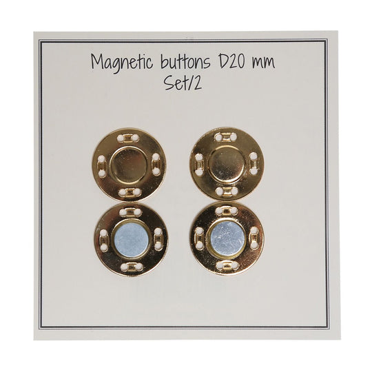 Magnetiska knappar – 20 mm - Go Handmade