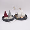 

Decoration trays with round leather base - Christmas
5