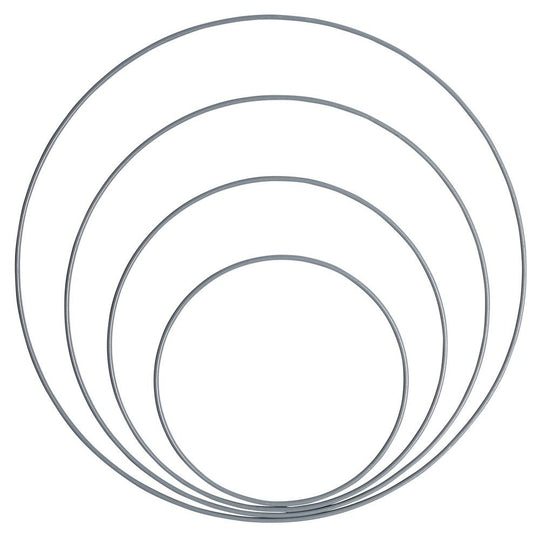 Metallringar Mix (15, 20, 25 &amp; 30 cm), 4 st. - Go Handmade