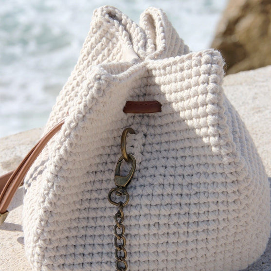 

Bucket Bag med PU Läderbotten
1