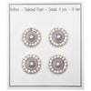 

Pearl Buttons w. Stones - Gold - Multiple Sizes - Go Handmade
1