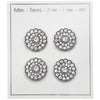 

Bling Buttons - Small Stones - Silver - 4 pcs. - Go Handmade
3