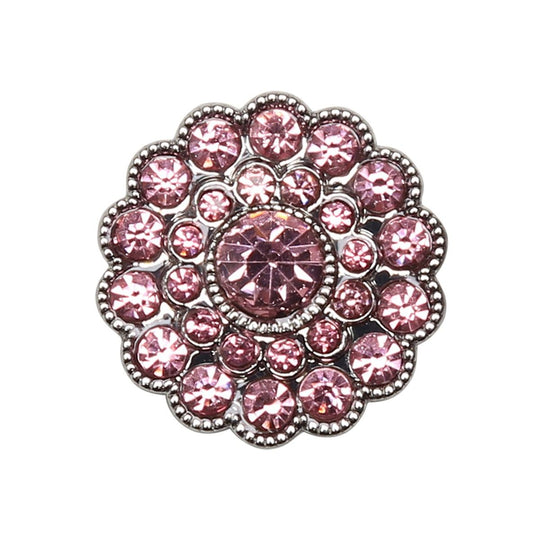 Bling Knappar - Små Stenar - Pink - 4 st. - Go Handmade